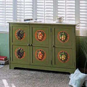 [버지니아]과일장 3도어 주방수납장 그릇장 그린멜로디