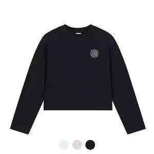 [폴햄] 여성 플레이트 저지 크롭 긴팔티_PHE2TR2110