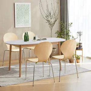 스칸디 앤디 1400 4인  사각/타원 세라믹 식탁세트