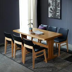 오츠카 빈츠 1600 우드슬랩 고무나무 원목테이블 6인 식탁세트(의자6개)