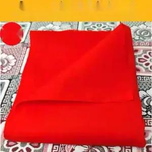 부드러운 촉감의 붉은색 면 원단 패브릭 천 원단