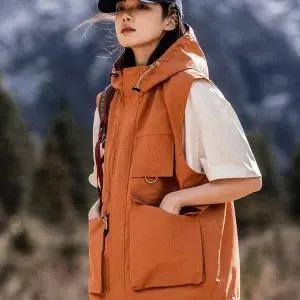 강아지 훈련조끼 애견 훈련사옷 트레이너 포켓 오렌지 오렌지 m