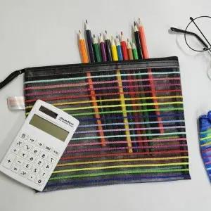 컬러 A5 지퍼 파우치 통기성 메쉬 비치백 화장품 케이스 수영장 샤워 가방