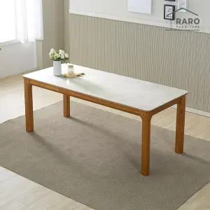 [/착불배송] 레이미 1900 연그레이 포세린 통 세라믹 6인 식탁 테이블 단품