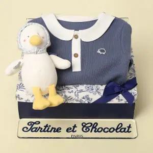 [롯데백화점]타티네쇼콜라 컬러바디슈트(출산50일백일돌선물)TNPMUS113B