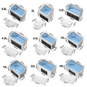 휴대용 초음파 세척기 기계, 가열 600W 욕조, EU 영국 플러그, 1L, 2L, 3L, 6L, 30L