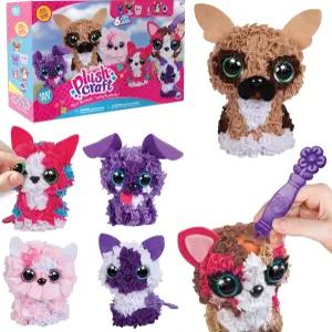 ORB 플러시크래프트 DIY 3D 개와 고양이 선물 세트 6팩 공예 키트 - 지저분한 무료 펀치 원단 시스템 재봉