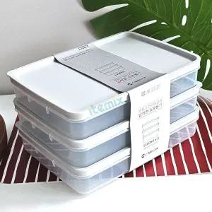 씨밀렉스 납작한 소분용기 1100ml X 3P 냉장고정리 냉동실정리 찬통 반찬통 보관용기