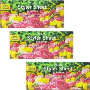 배 프리지아 시트 향 20 x 3 팩 - 의류 스타일러를 위한 오래 지속되는 건조 탈취 및 상쾌한 LG 스타일러와