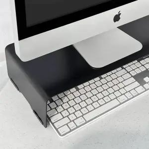 [일렉싱크]높은 철제 아이맥 모니터 받침대 선반 470mm 다크블랙