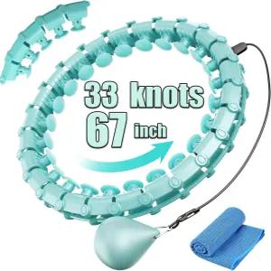 쿨 웨이트 트레이닝 훌라 서클 33노트 인피니티 핏 후프 플러스 사이즈 - 스마트 운동 허리 링 탈부착 및