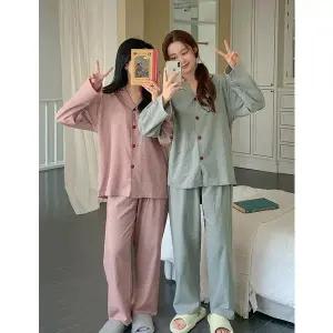 [공구우먼] [엠디픽] 커링스 체크 셔츠 팬츠 파자마 세트 86953 빅사이즈 여성의류