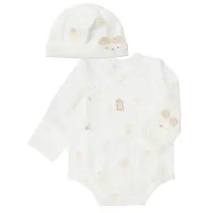 압소바 유아PG 새싹곰 오가닉 배냇슈트+모자2종세트(A1A120122)