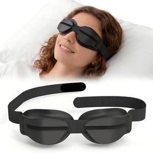 건조한 눈을 위한 수면 마스크 & 스타일 편안함 | 마스크용 토탈 모이스처 챔버 씰 명상 및 여행용 휴대용(블랙)