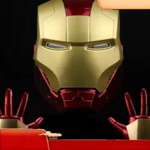 아이언맨 헬멧 웨어러블 어벤져스 할로윈 코스프레 선물 LED 장난감 스틸리언 장갑 발광