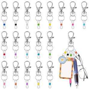 WORLDITY 랜야드용 홀더 배지 용품을 액세서리 합금 200개 다채로운 간호사 클래스프 랍스터 실리콘 접이식 금속 매일 12개의 클립 있는 사용할 위한