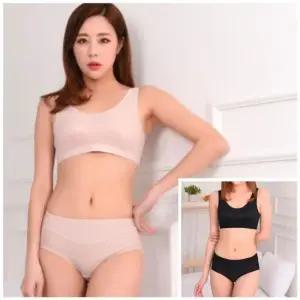 [라일리여성언더웨어] Rly 노와이어세트 런닝형브라 노와이어브래지어 여성편한