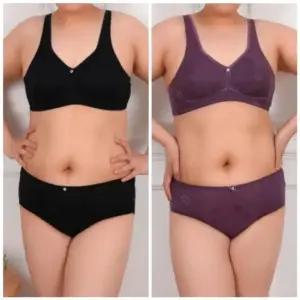 [라일리여성언더웨어] Rly 빅사이즈세트 노와이어브라팬티 빅사이즈노와이어브라