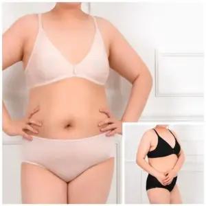 [라일리여성언더웨어] Rly 빅사이즈여성세트 빅사이즈브라팬티 인견노와이어 빅