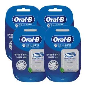 오랄비 글라이드 딥 클린 치실 민트향 40m 4개