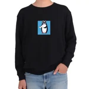 기모맨투맨 펭귄 penguin 마스코트 여기로 가세요 디자인 건조성 보온성 [AQB8478]