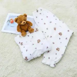 루이무이 [2종세트] 애니 베어 캡내장 셔링 수면잠옷 파자마 상하세트