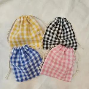 [룽스]블랙 복주머니 생리대 파우치 소품 수납