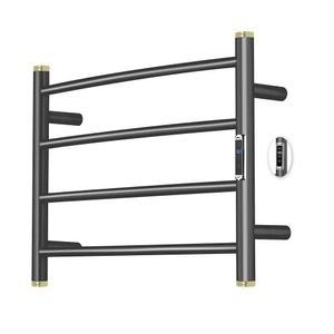 블라랄라 전기 타월 워머 랙, 난방 워머, 타이머 및 온도 조절, 욕실용 벽걸이 플러그인, 건메탈 그레이, 스테인리스 스틸, 4-바(16.54x23.62x5.51인치)