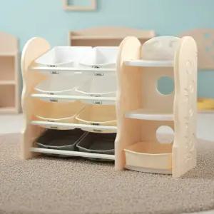 쿠쿠토이즈 센스굿 정리함 (4단정리함+책장) 조립식 책꽂이 진열대 선반 수납박스 아이방