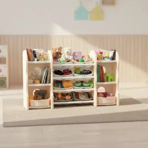 쿠쿠토이즈 센스굿 정리함 (4단정리함+책장2) 조립식 아이방정리 책꽂이 수납박스 보관함