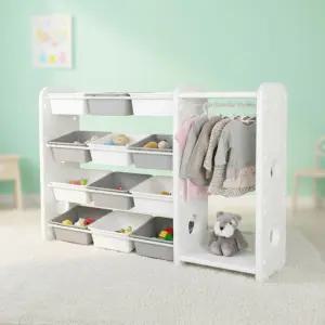 미루 위드맘 행거 정리함 (WH4) 바구니 수납가구 유아옷장 옷걸이 장난감 아이방 꾸미기