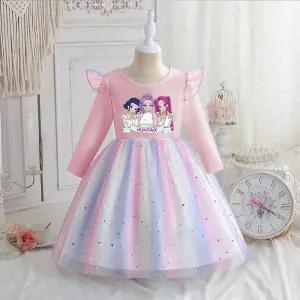 케이팝 데몬헌터스 드레스 원피스 캐릭터 코스프레 키즈 미라 여아 오버핏 라운드 순면