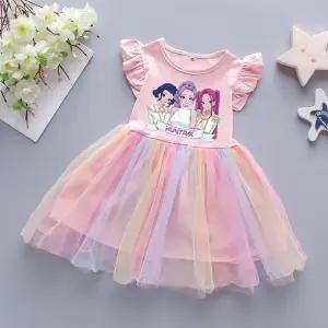 케이팝 데몬헌터스 원피스 드레스 코스프레 조이 봄 순면 오버핏 반팔 키즈 루미