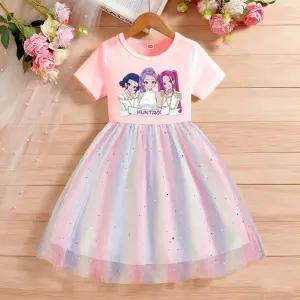 케이팝 데몬헌터스 드레스 원피스 어린이 여아 오버핏 미라 코스튬 반팔 캐릭터 조이