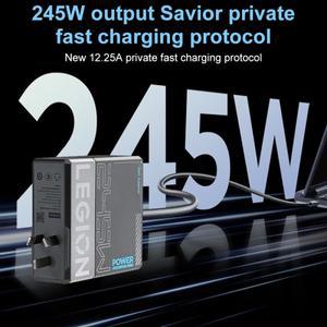 레노버 초고속 충전기 휴대용 노트북 충전기 레노버 리전 245W Gan 전원 어댑터 범용 컴퓨터 충전기 C타입