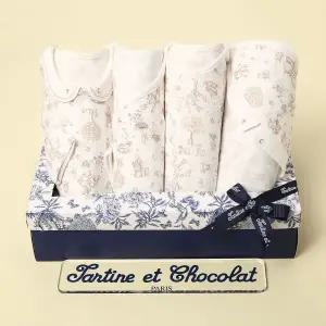 [롯데백화점]타티네쇼콜라 (출산백일선물4종세트)이솝에어배냇가운+상하복+속싸개+우주복TNPRNG011I