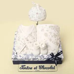 [롯데백화점]타티네쇼콜라 (임신축하출산선물세트)이솝에어배냇가운+속싸개+모자+단말TNPRNG011I