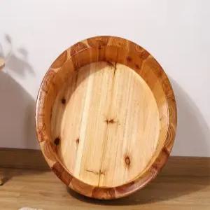 편백나무 대야 족탕 나무 양동이 발 세숫대야 욕조 찜질 습식 원목 족탕기 각탕기 바가지