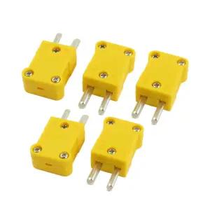 노란색 플라스틱 케이스 SMPWKM K형 열전대 5개 와이어 커넥터