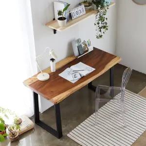 해찬솔 우드슬랩 몽키포드 통원목 책상 테이블 1400_w700/맞춤제작가능/식탁테이블