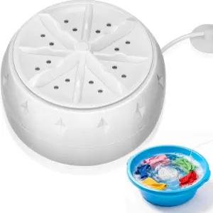 ULTECHNOVO 휴대용 세탁기 RV 대학 여행용 흰색 미니 터빈