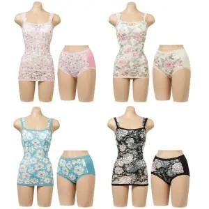 [라라슬림] 플로럴 쉐이핑 브라탑 팬티 8종 4세트