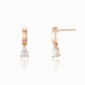 [롯데백화점]로이드 플랫 물방울 스톤 드롭 10K 귀걸이 LPU24036T.LTCW