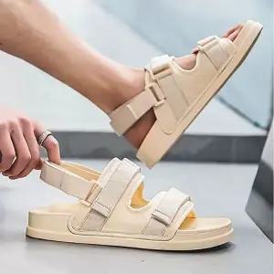 남성 찍찍이 스트랩 샌들 캐주얼 여름 신발 2색