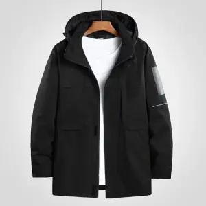 남성 하프 가을 야상사파리 기장 탈부착 후드 트렌치코트 봄가을 야상 오버사이즈 자켓 MODU3