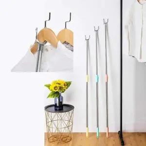 스텐인리스 MNO593O1 옷걸이스틱 신축가능 장대 짧은 타입