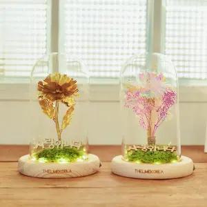 골드 홀로그램 카네이션 유리돔 무드등 어버이날 선물