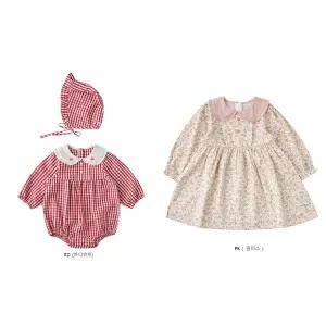 [밍크뮤](강남점)[강남점 단독]26년SS 신상품체크바디슈트,원피스2종중 택 1( 출산백일,돌선물)