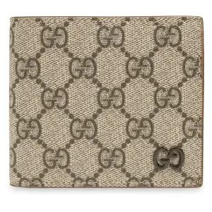 26SS GG 슈프림 투톤 반지갑 베이지/브라운 768243 FACQC 9773