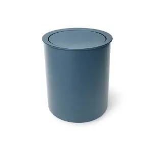 [하프클럽/셀러허브]모던 블루 스윙 원형 휴지통 7.2L